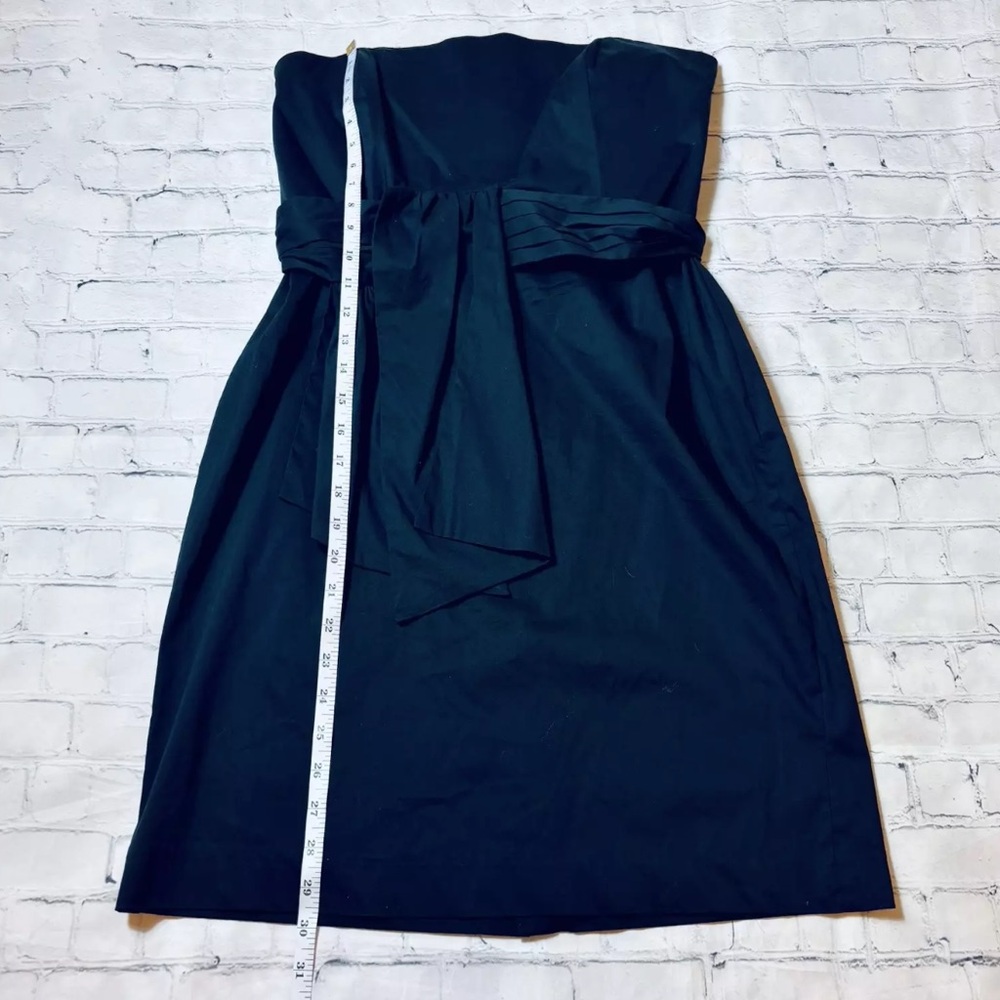 NWT Banana Republic Strapless Dress Women's 8 Back Slit Cotton Blend Black - Picture 8 of 11